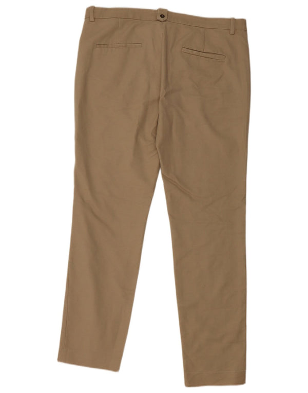 Zara Calça Chino Feminina Slim EU 40 Médio W34 L27 Algodão Bege
