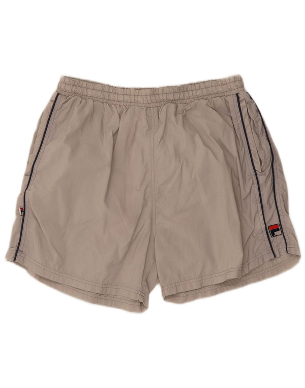 Fila Mens Sport Shorts Pequeno Cinza Nylon