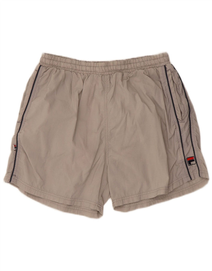 Fila Mens Sport Shorts Pequeno Cinza Nylon