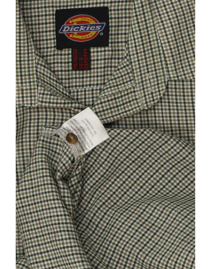Camisa masculina Dickies poliéster verde médio Houndstooth