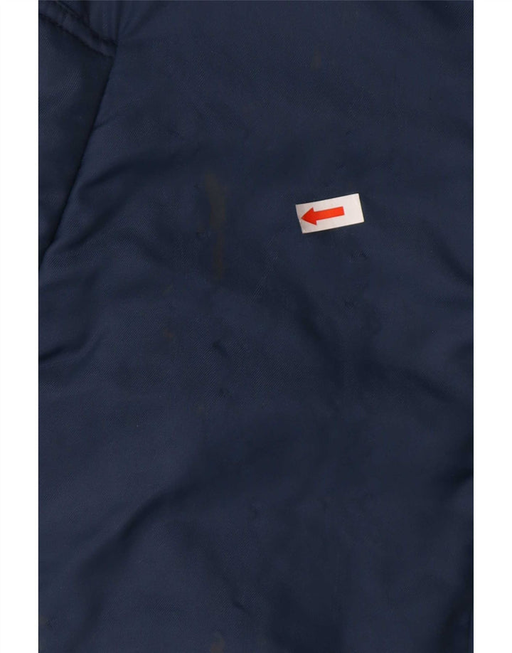Jaqueta masculina acolchoada com capuz Sergio Tacchini IT 52 XL azul marinho Colourblock
