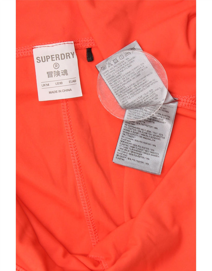 Superdry Womens Capri Graphic Leggings UK 14 Grande Laranja Poliéster