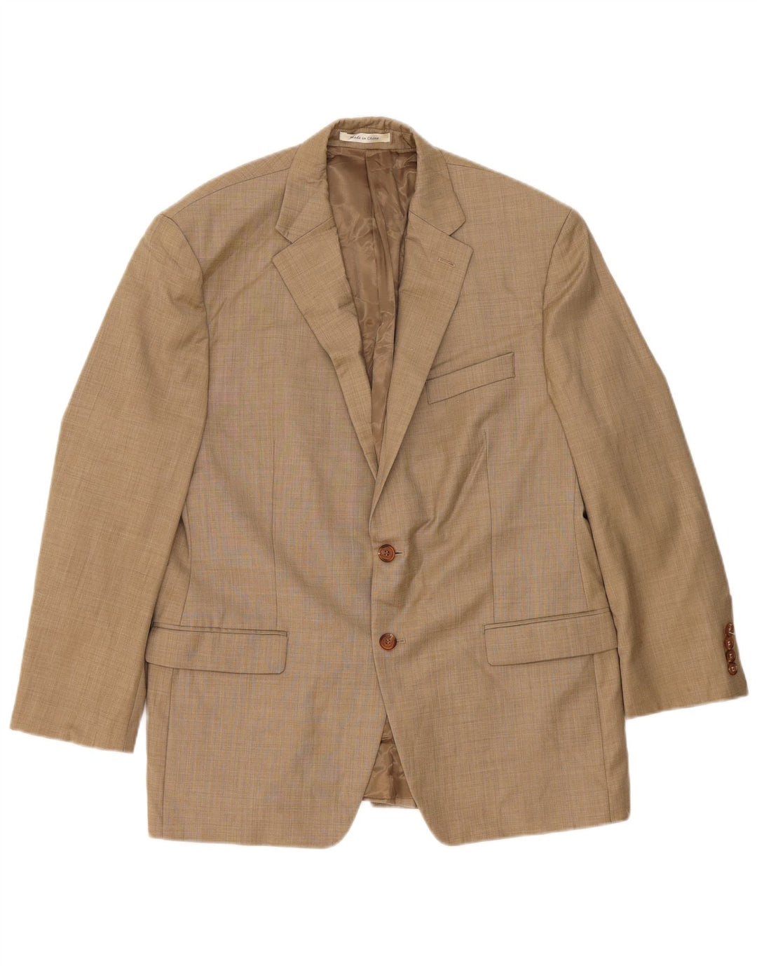 Jaqueta Blazer Masculina Ralph Lauren com 2 Botões UK 42 Lã Bege Grande