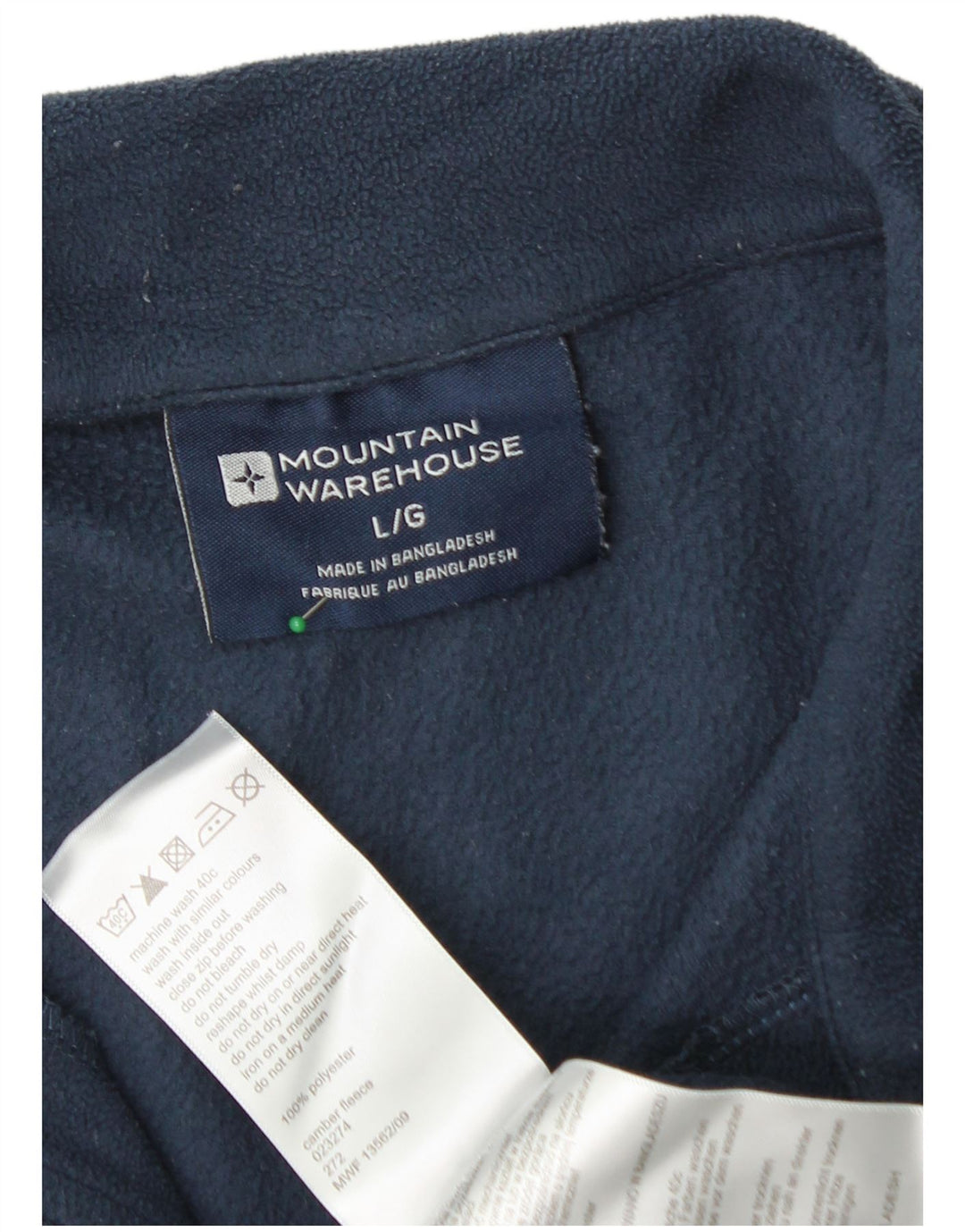 MOUNTAIN WAREHOUSE Suéter masculino de lã com zíper e gola grande poliéster azul marinho