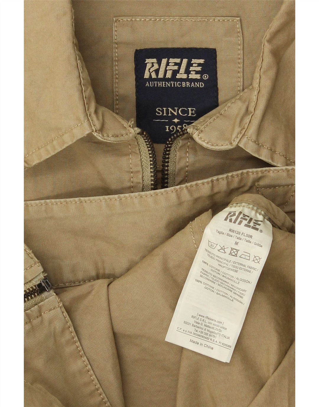 Jaqueta bomber masculina Rifle UK 38 algodão cáqui médio