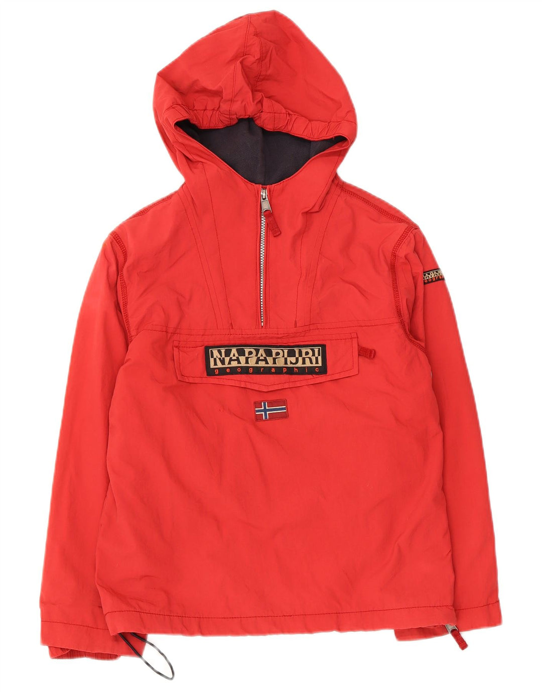 Jaqueta Anorak com capuz gráfico Napapijri Boys 11-12 anos poliéster vermelho
