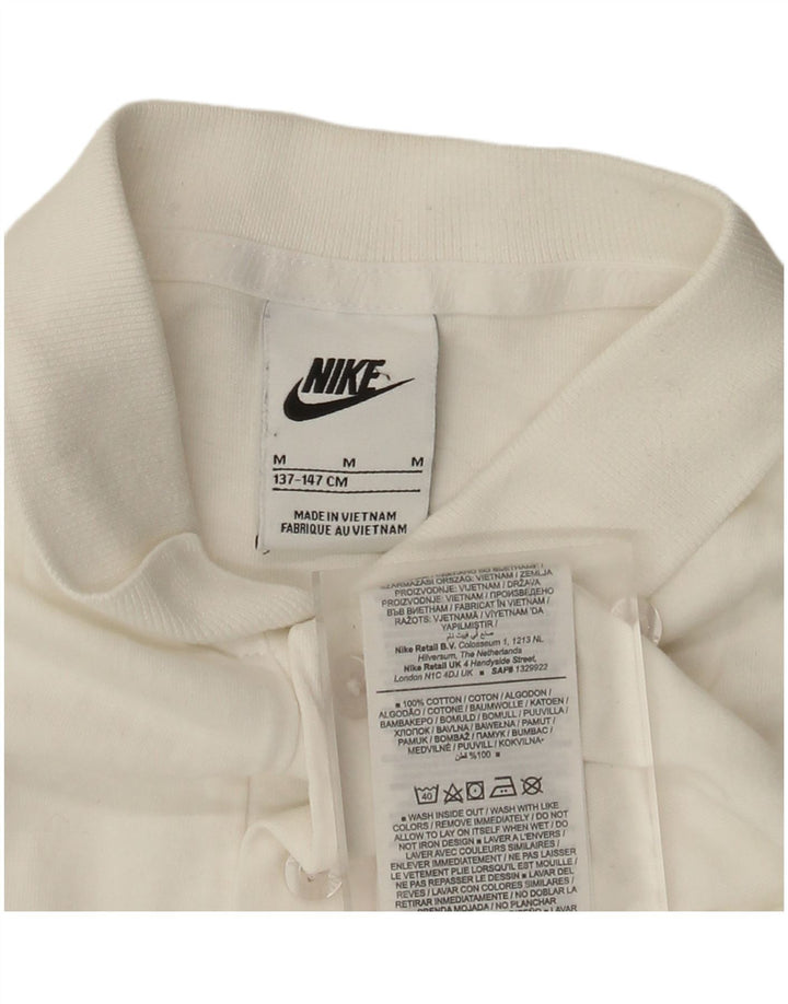 Camisa polo Nike Boys 10-11 anos médio algodão branco