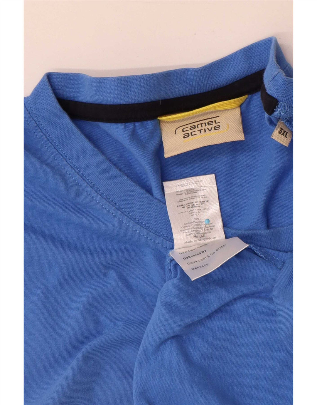 Camiseta masculina Camel Active Top 3XL algodão azul