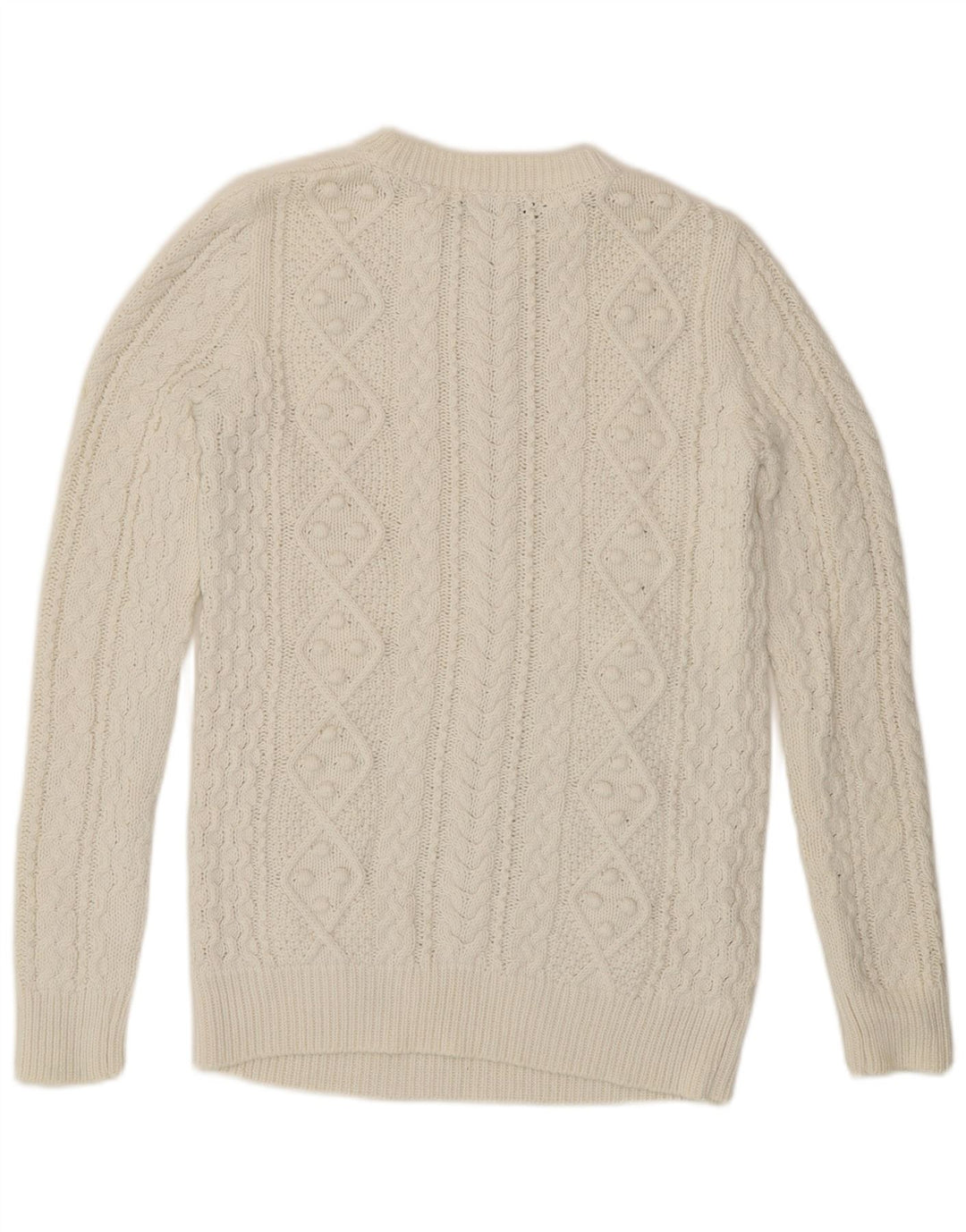 Suéter feminino Zara com gola canoa, Reino Unido 10, pequeno, branco