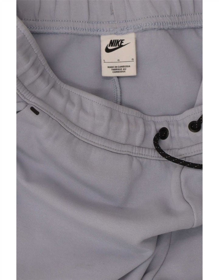 Calça de treino masculina Nike joggers grande algodão azul