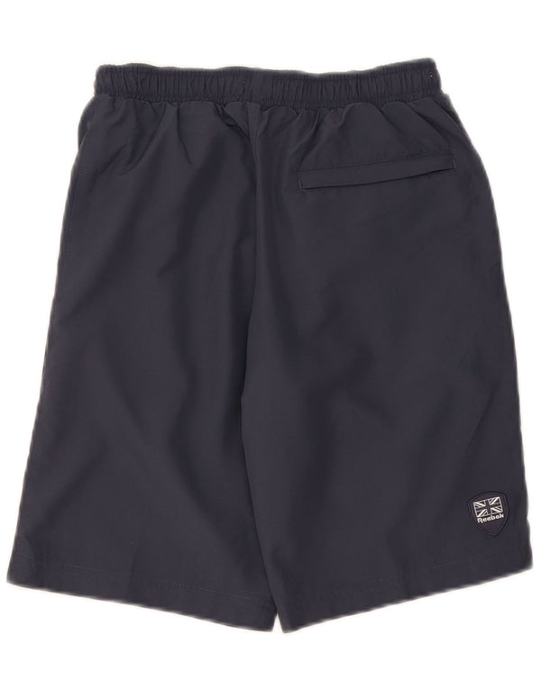 Shorts esportivos Reebok Classic Graphic para meninos 9-10 anos cinza poliéster