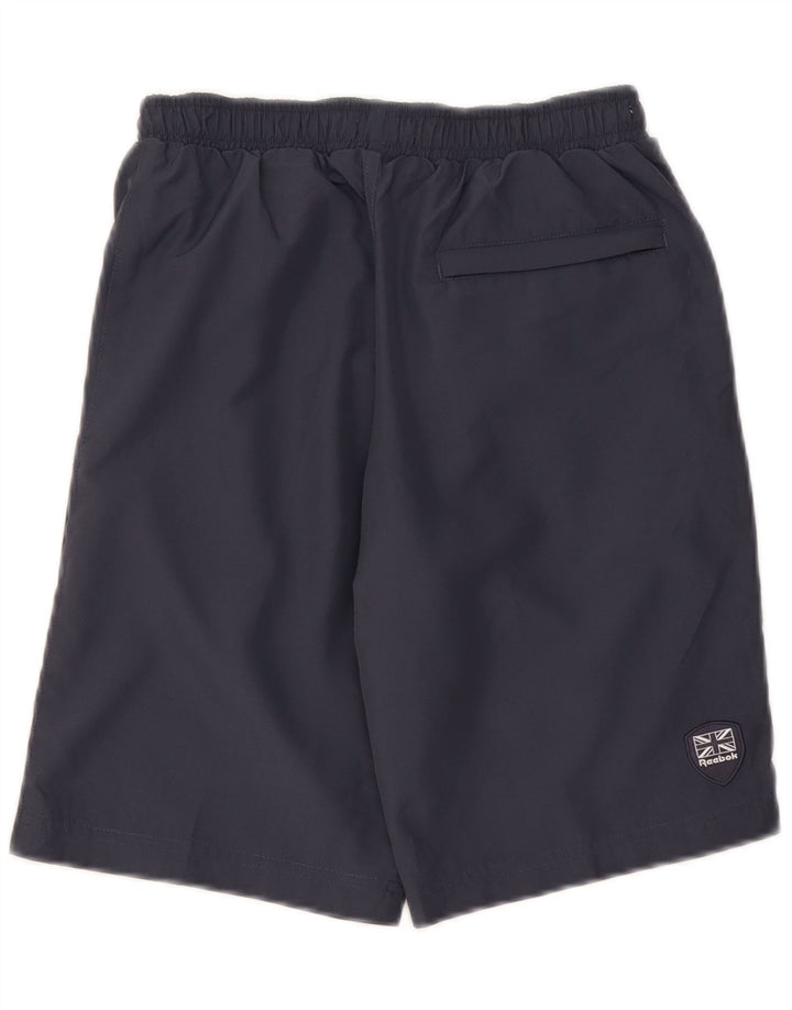 Shorts esportivos Reebok Classic Graphic para meninos 9-10 anos cinza poliéster