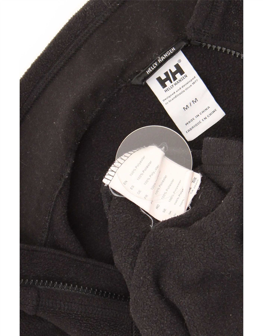 Jaqueta de lã masculina Helly Hansen UK 38 poliéster preto médio