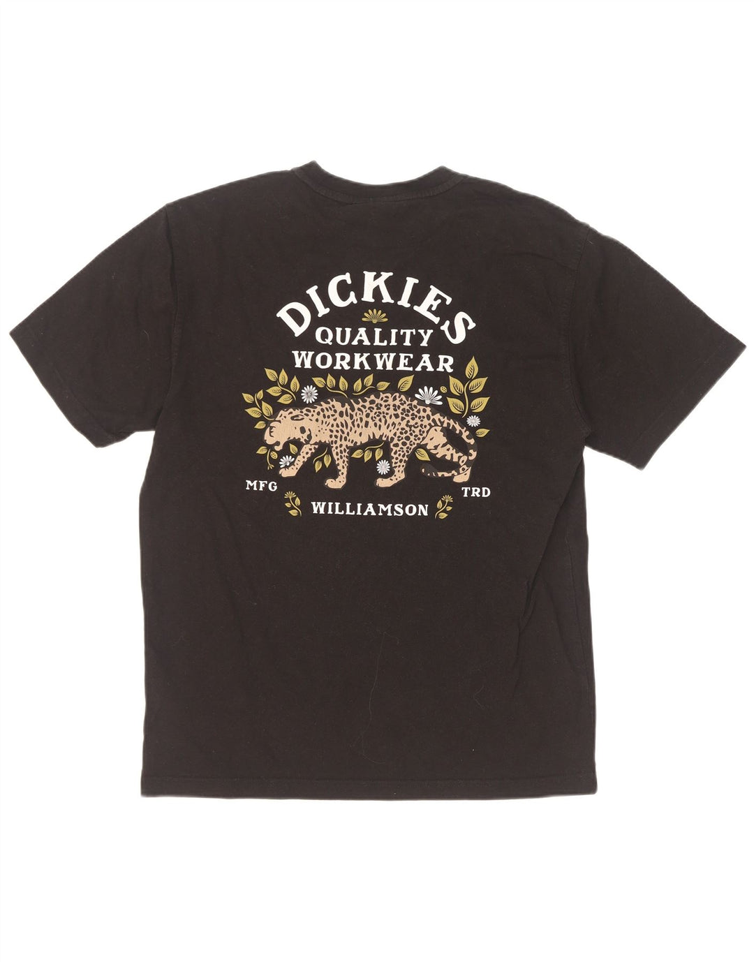 Camiseta gráfica masculina Dickies top pequeno algodão preto