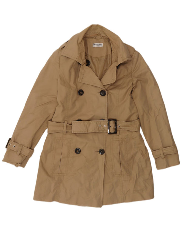 Casaco impermeável feminino Marks & Spencer Autograph UK 16 grande bege clássico