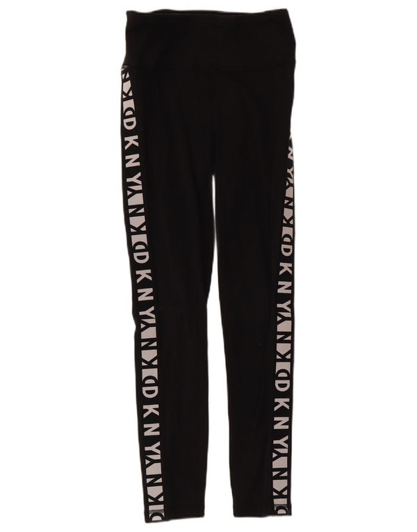 Leggings gráficas femininas Dkny UK 4 XS algodão preto