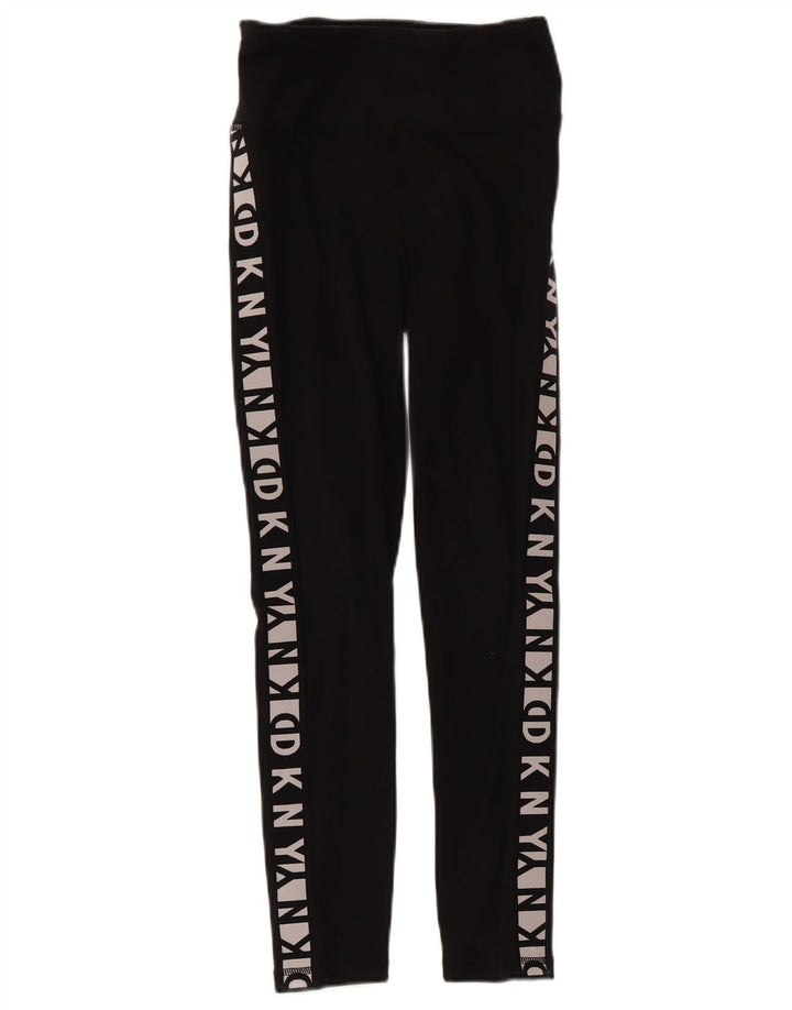 Leggings gráficas femininas Dkny UK 4 XS algodão preto