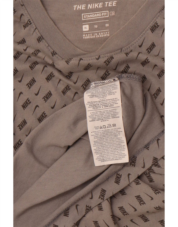 Camiseta masculina NIKE Standard Fit Graphic XL cinza colorblock algodão