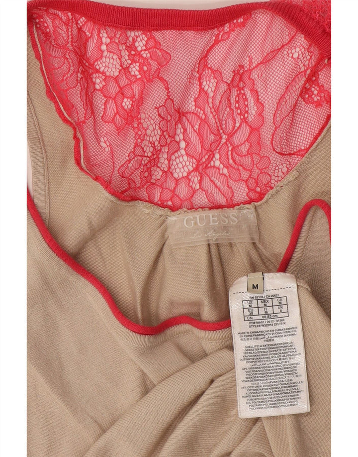 Colete feminino Guess By Marciano UK 14 viscose bege médio