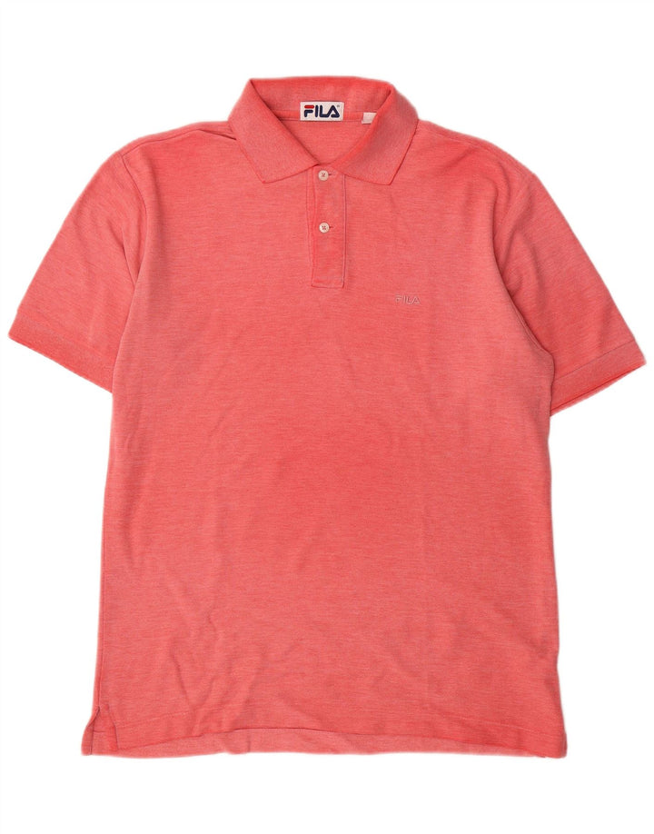 Camisa polo masculina Fila IT 46 pequena algodão vermelho