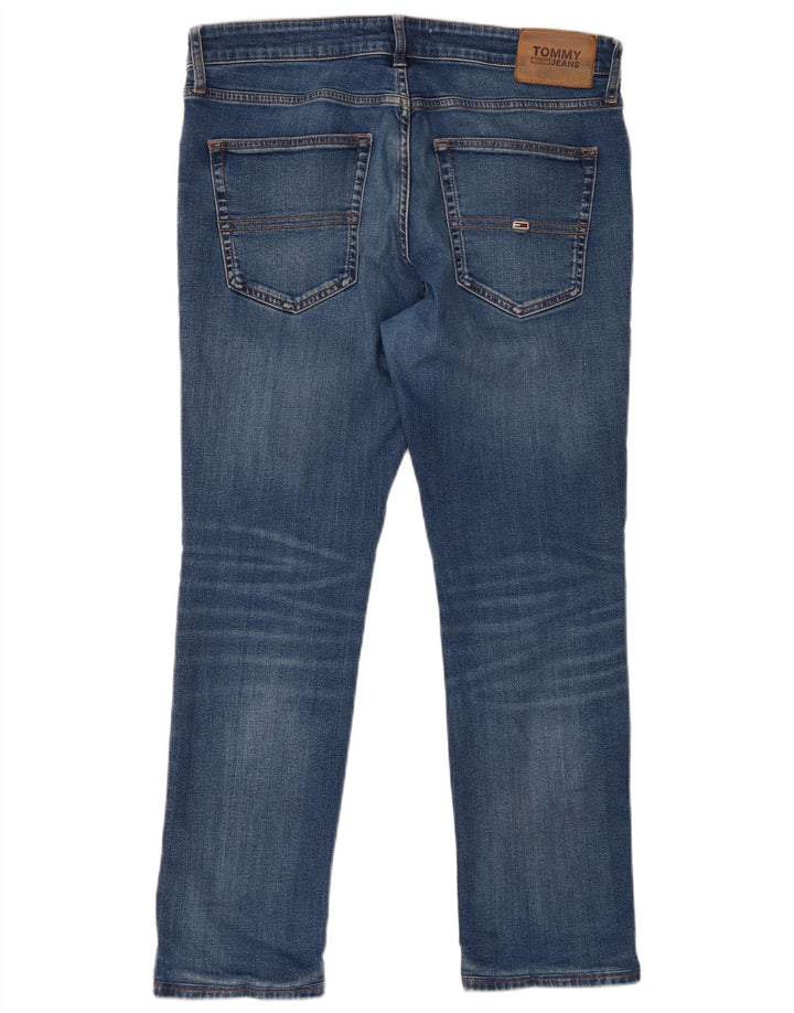 TOMMY HILFIGER Masculino Slim Jeans W34 L27 Azul Algodão