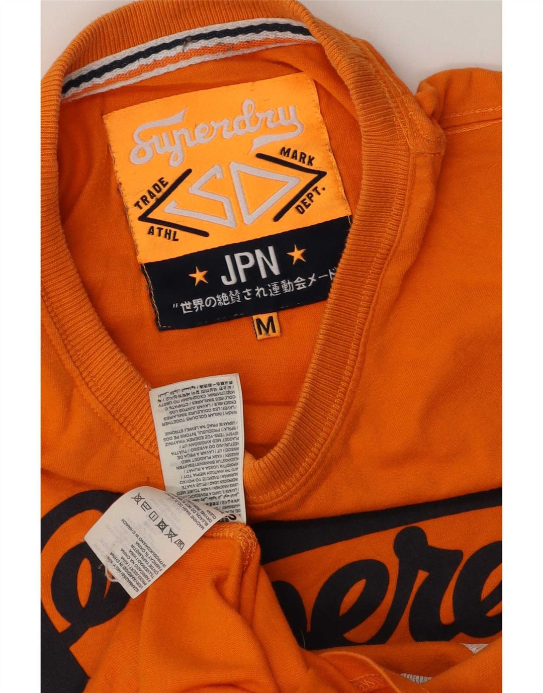 Superdry Mens Graphic T-Shirt Top Médio Algodão Laranja