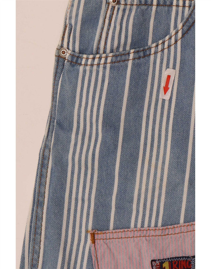 Shorts feminino vintage W28 listrado azul médio