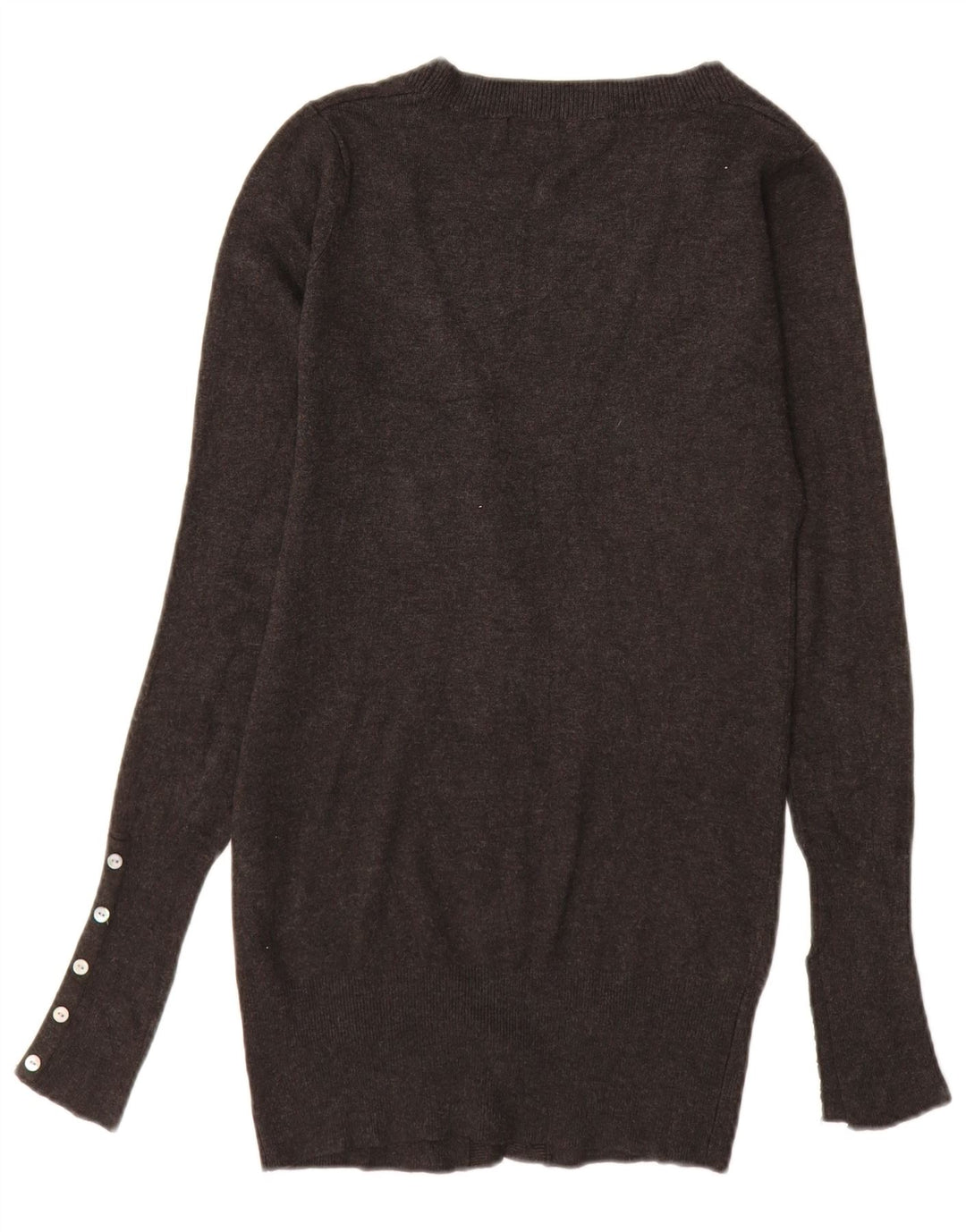 Suéter cardigã feminino Longline ZARA Reino Unido 10 pequeno rayon cinza