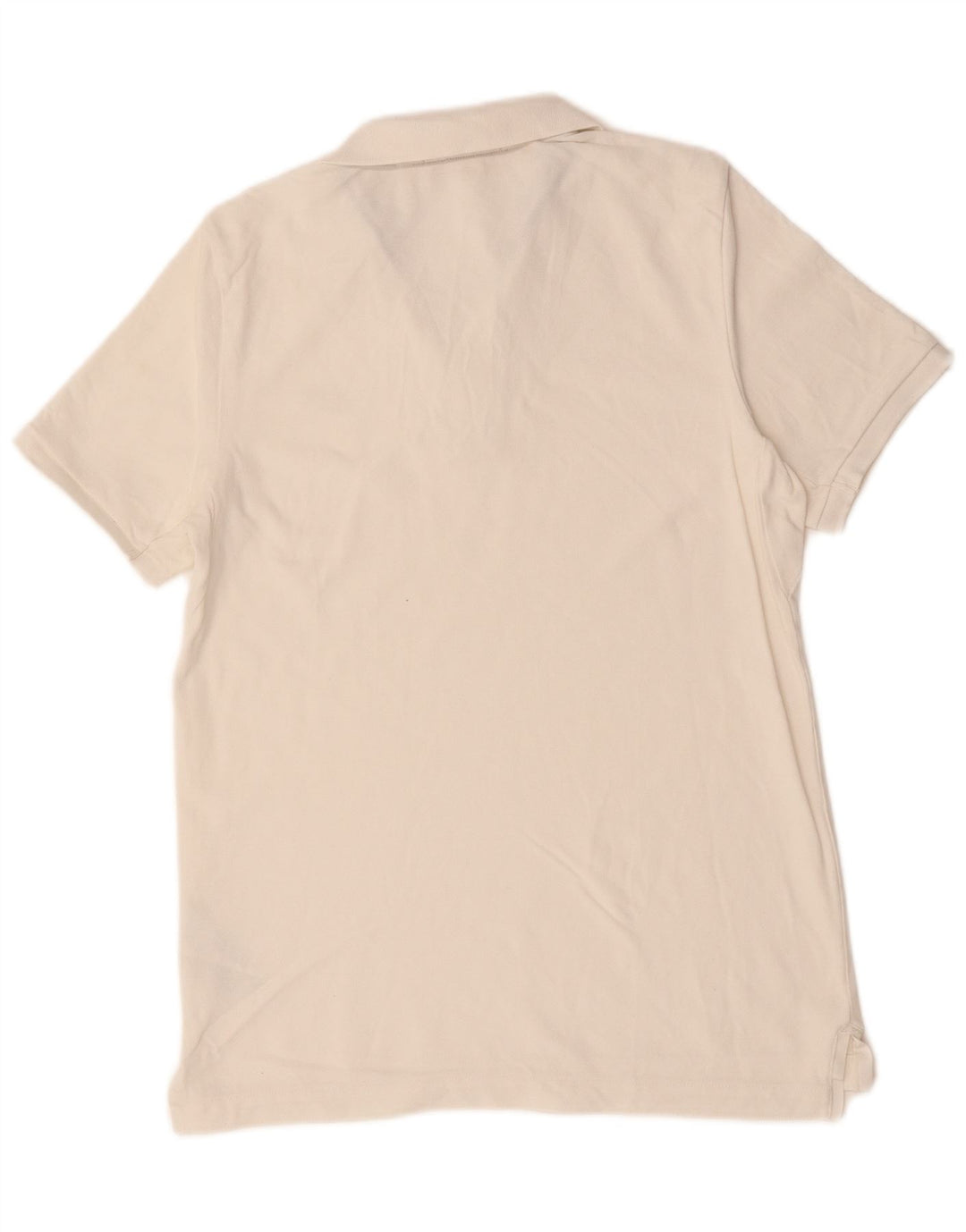 Camisa polo masculina NIKE de algodão branco médio