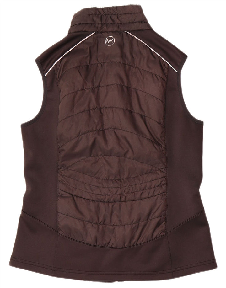 Michael Kors Jaqueta feminina sem mangas com top de treino Reino Unido 14 médio preto