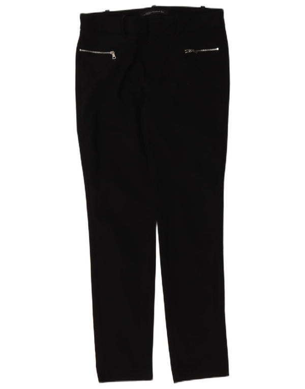 Zara Calça feminina casual slim pequena W26 L29 preta