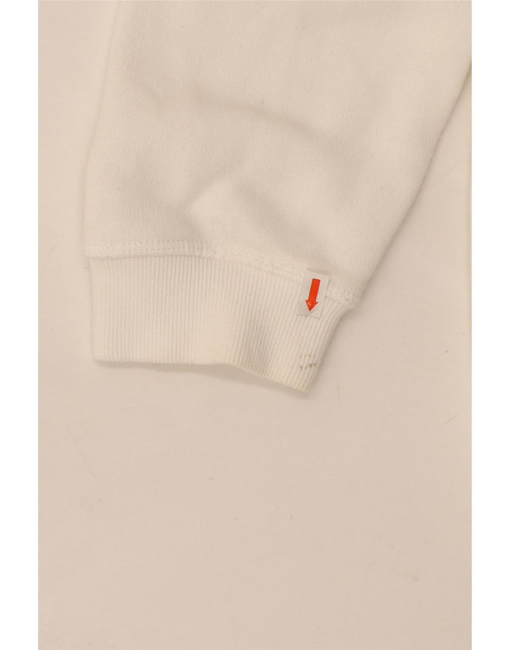 Suéter feminino JACK WILLS com capuz gráfico grande tamanho Reino Unido 16 grande algodão branco