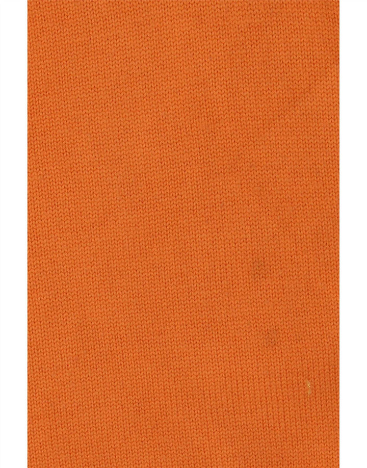 Suéter masculino Jeckerson com zíper e gola alta de lã laranja médio