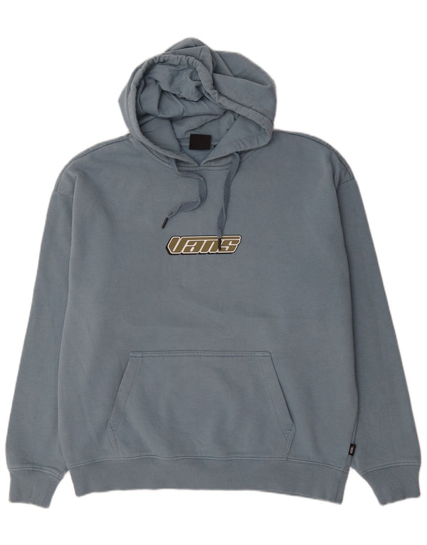 Vans Mens Graphic Loose Fit Hoodie Jumper Médio Azul Algodão