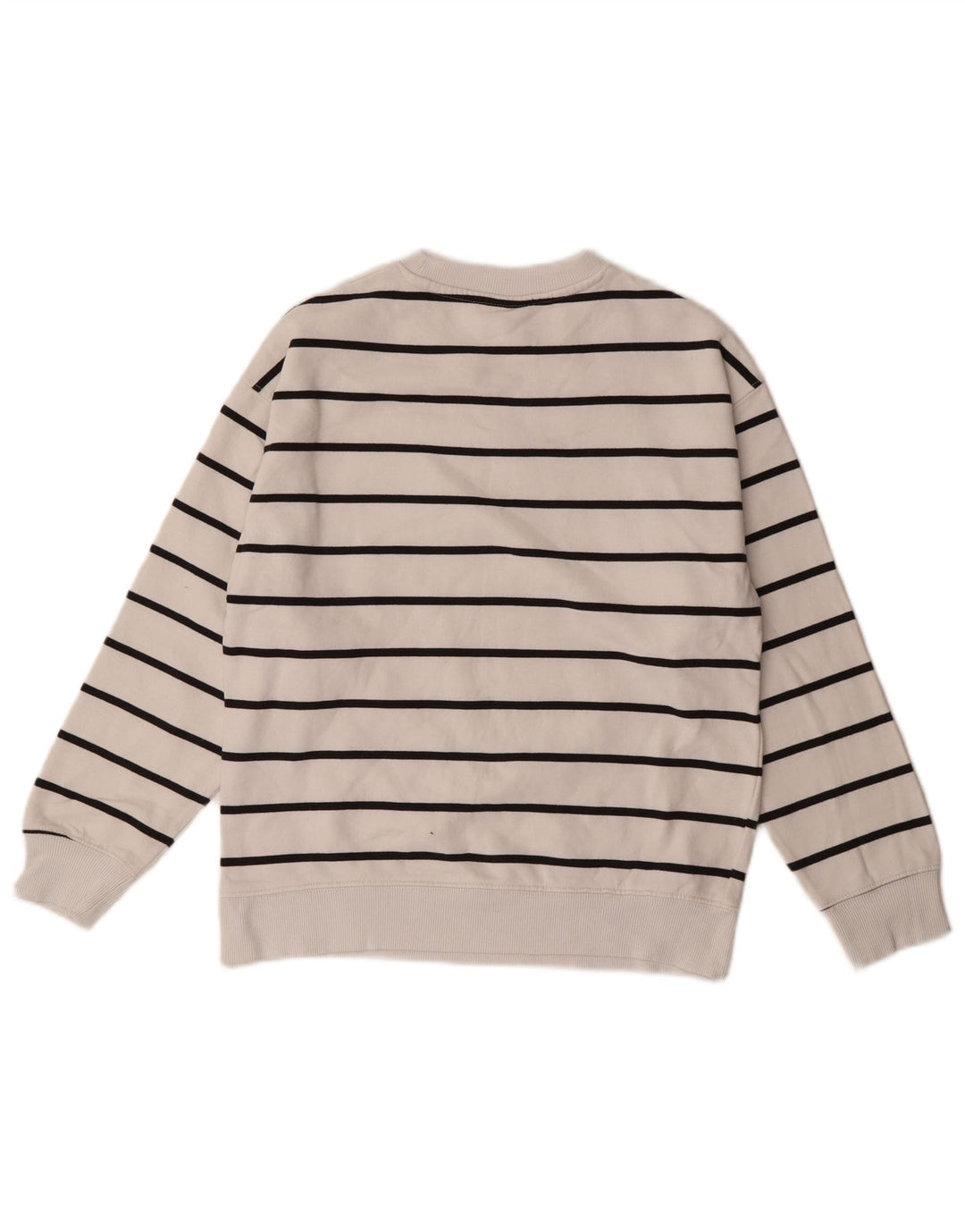 Zara Meninos Moletom Jumper 11-12 Anos Branco Listrado Algodão