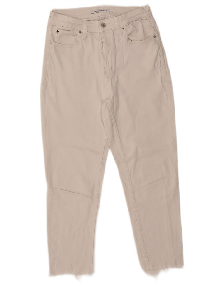 Calça jeans feminina CALVIN KLEIN W30 L24 algodão branco