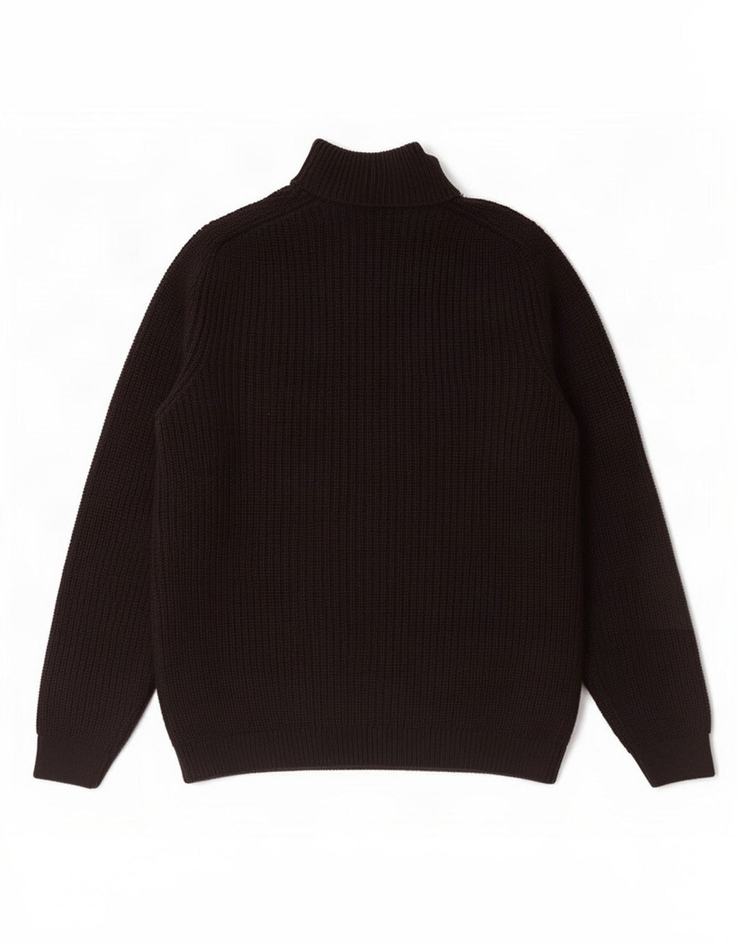 Zara Suéter masculino com gola redonda e algodão preto médio