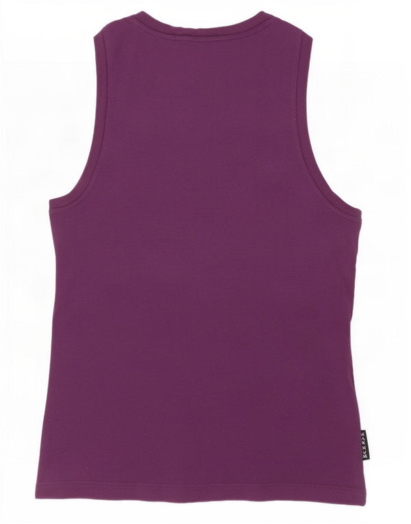 Colete feminino Slim Fit Max & Co. Reino Unido 12 algodão roxo médio