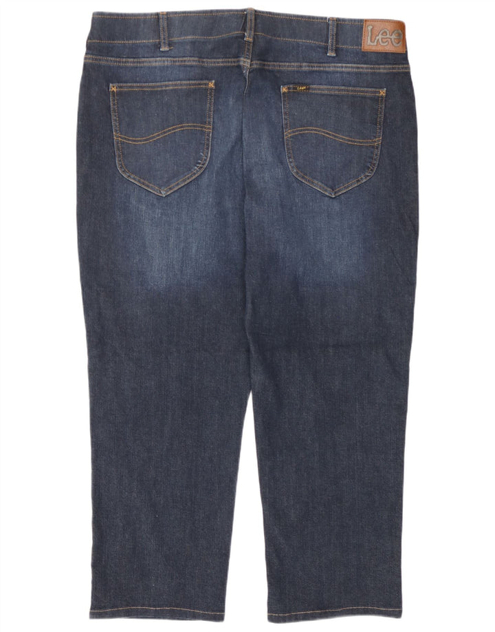 Lee Mens Jeans Recortados W40 L27 Azul Marinho Algodão