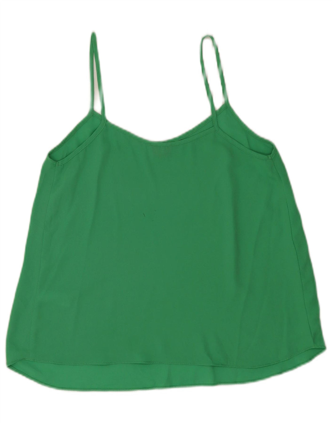 Topshop feminino Cami Top UK 10 pequeno poliéster verde