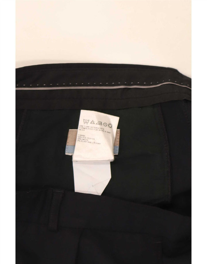 Calça masculina Marks & Spencer Pegged Suit W34 L31 Poliéster azul marinho