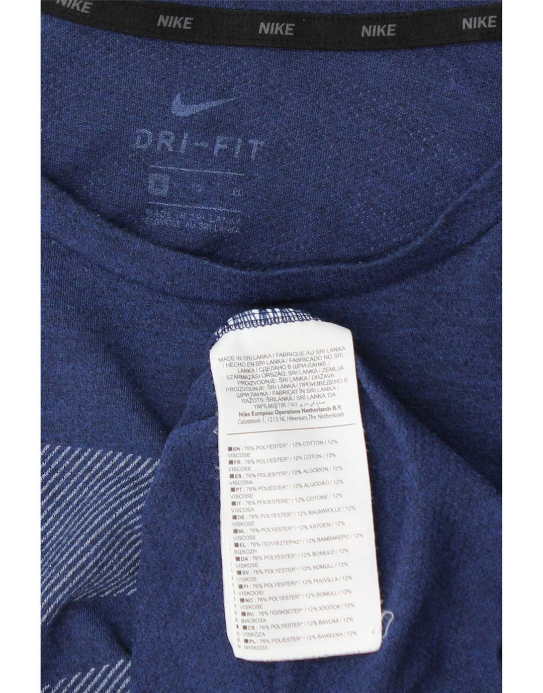 Camiseta Nike masculina Dri Fit Graphic Top XL azul marinho poliéster