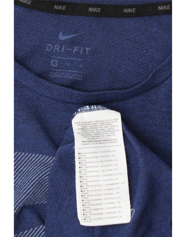 Camiseta Nike masculina Dri Fit Graphic Top XL azul marinho poliéster