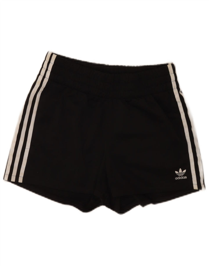 Shorts esportivos femininos Adidas UK 8 pequeno poliéster preto