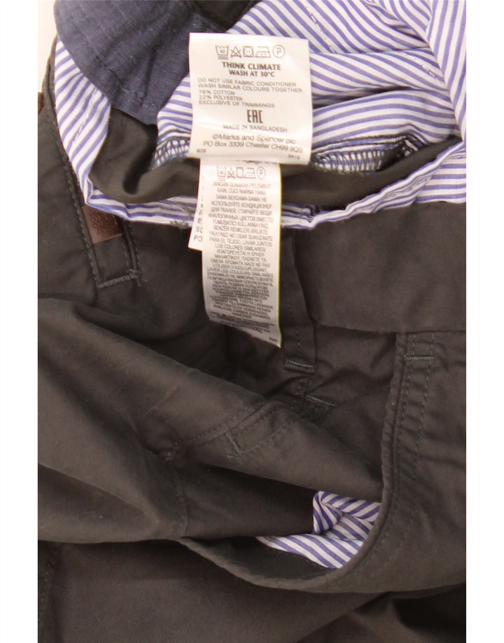 Calça Chino Masculina Marks & Spencer Regular Fit W36 L29 Algodão Cinza