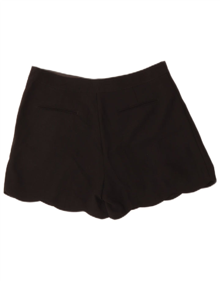 Shorts Chino feminino de cintura alta OASIS UK 12 médio W32 poliéster preto