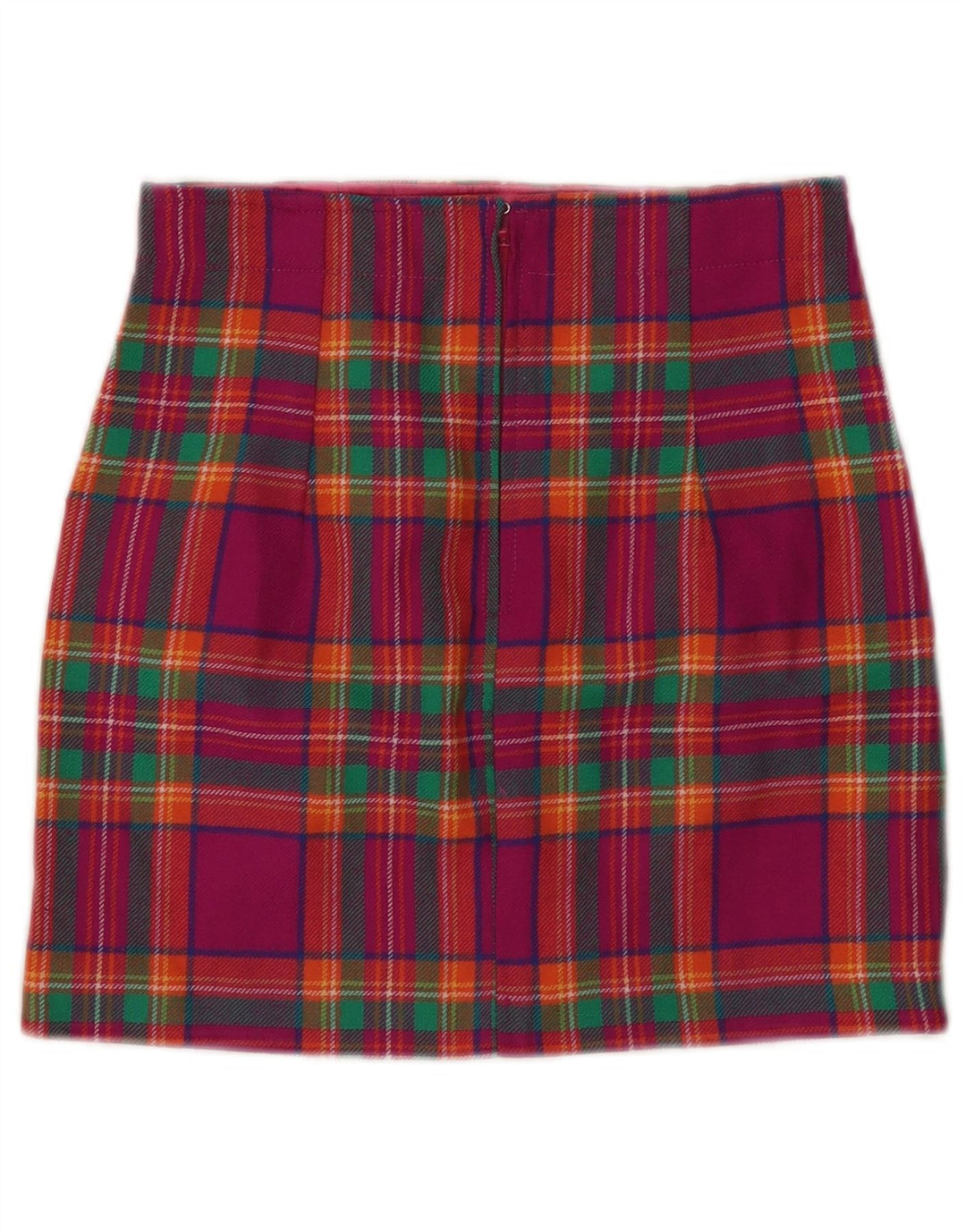 Mini saia feminina VINTAGE W24 XS xadrez rosa