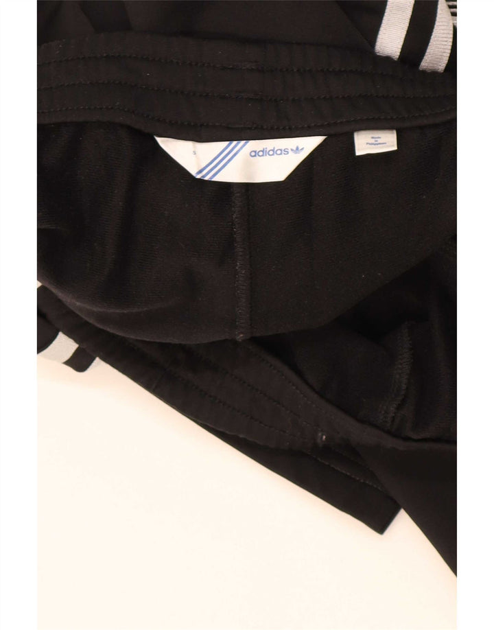 Calça de treino feminina Adidas UK 10 pequena poliéster preto