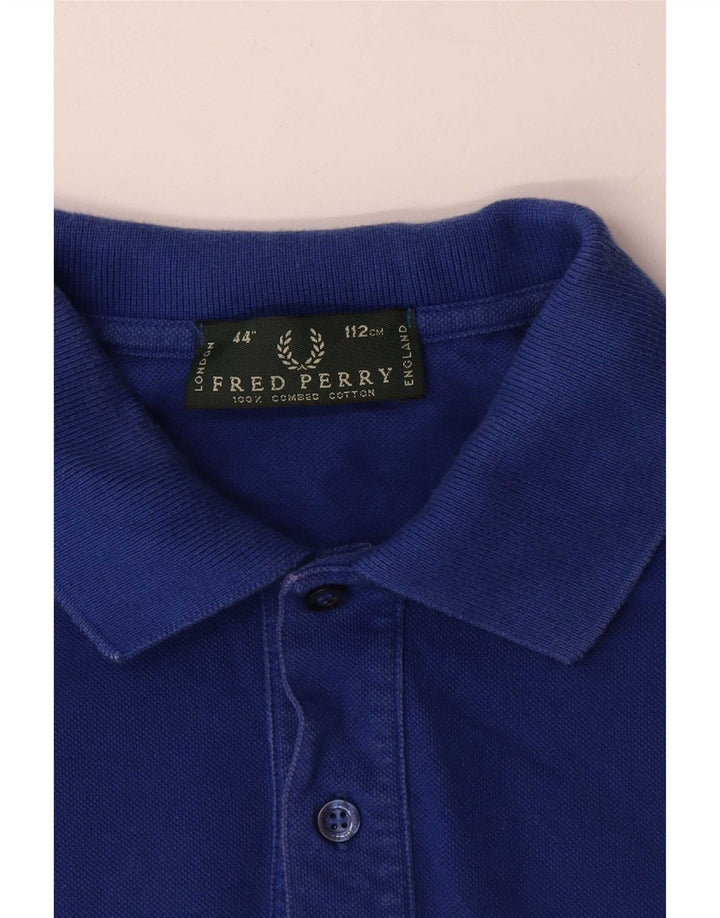 Camisa polo masculina Fred Perry médio algodão azul marinho