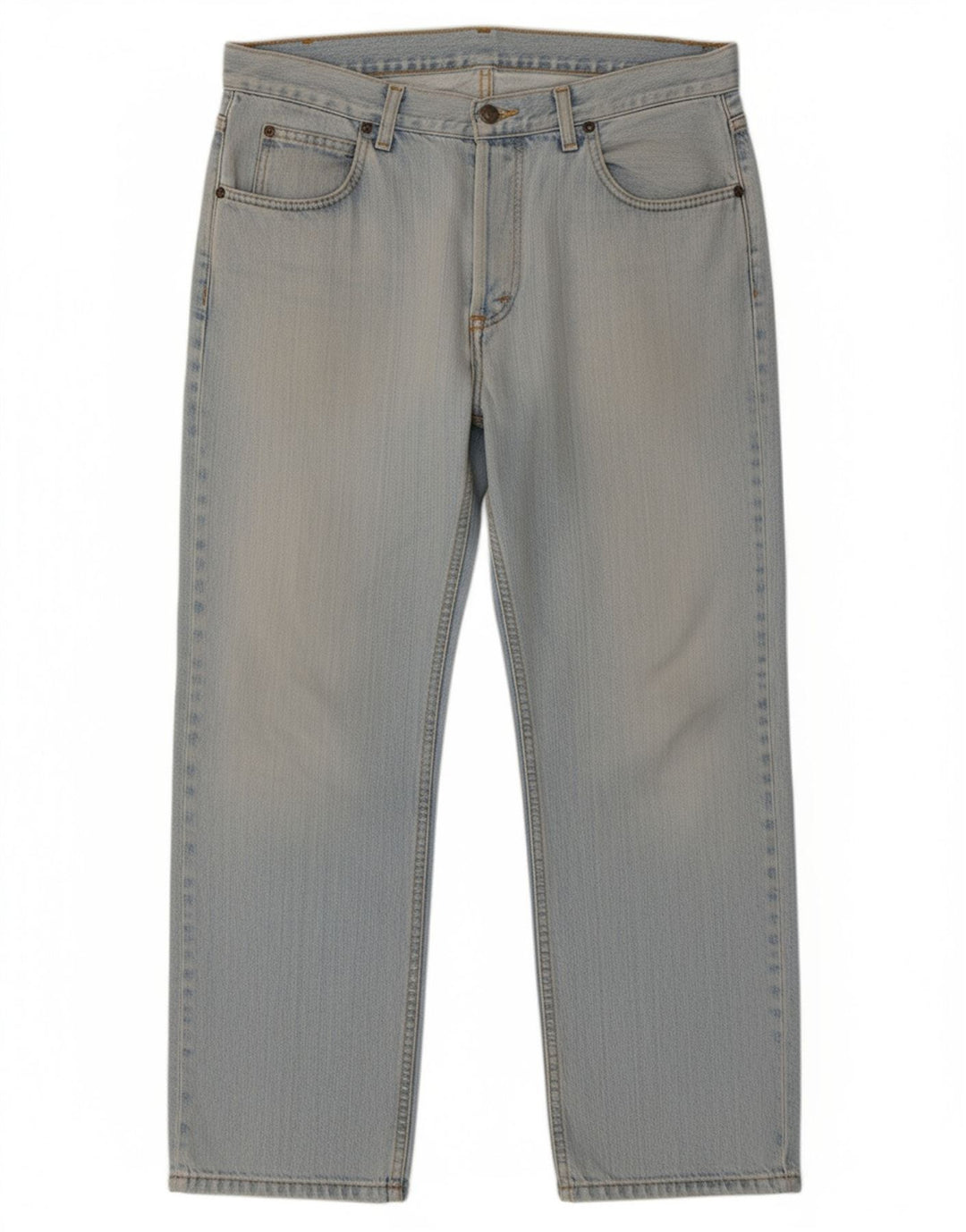 LEE Mens Seattle Straight Jeans W36 L28 Azul Algodão